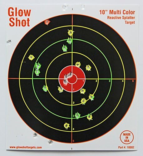 50 Pack - 10" Reactive Splatter Targets - Glowshot - Multi Color - Gun and Rifle Targets - Glow Shot