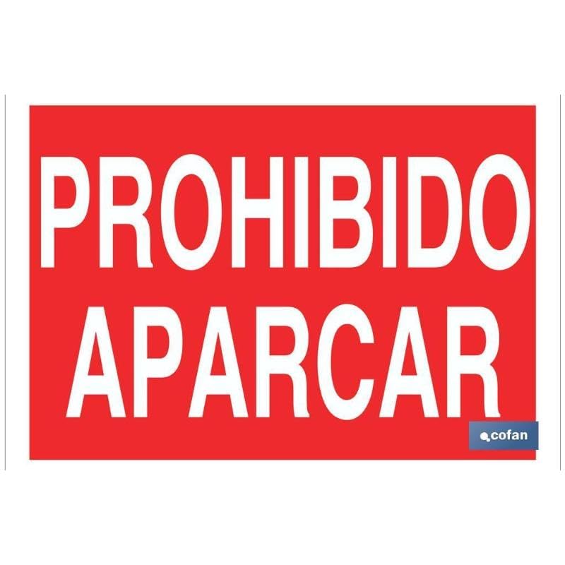 Cofan - Plimpo Señal Poliestireno 420X297 Prohibido Aparcar En Oferta Señal Poliestireno 420X297