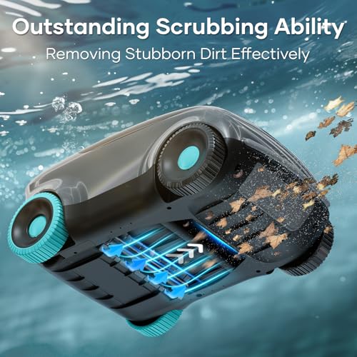 AIPER Scuba E1 Cordless Robotic Pool Cleaner, Advanced Filtration, Tri-Motor, ldeal for Above-Ground Pools up to 1,100 Sq.ft