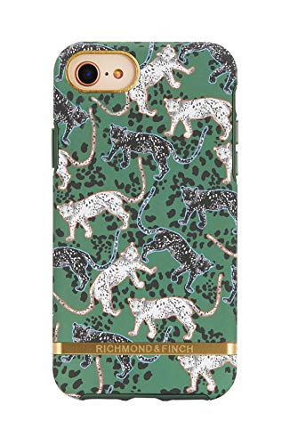 RICHMOND & FINCH Coque pour iPhone Se, Coque Vert léopard pour iPhone 6 / 6s / 7/8 avec détails dorés - Vert Cover