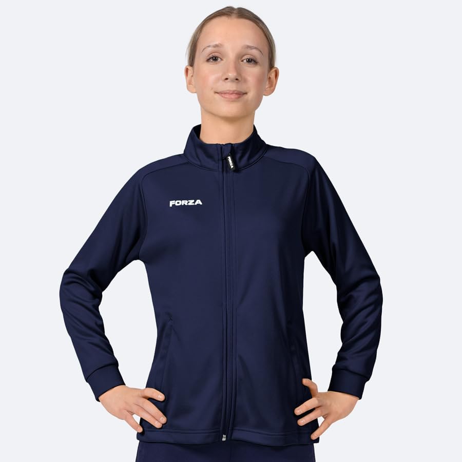 FORZA Kids'/Junior Full Zip Jackets [Ages 5-14] | Quick-Dry Polyester with Sweat Wicking & Collar – Ideal for Sports Training