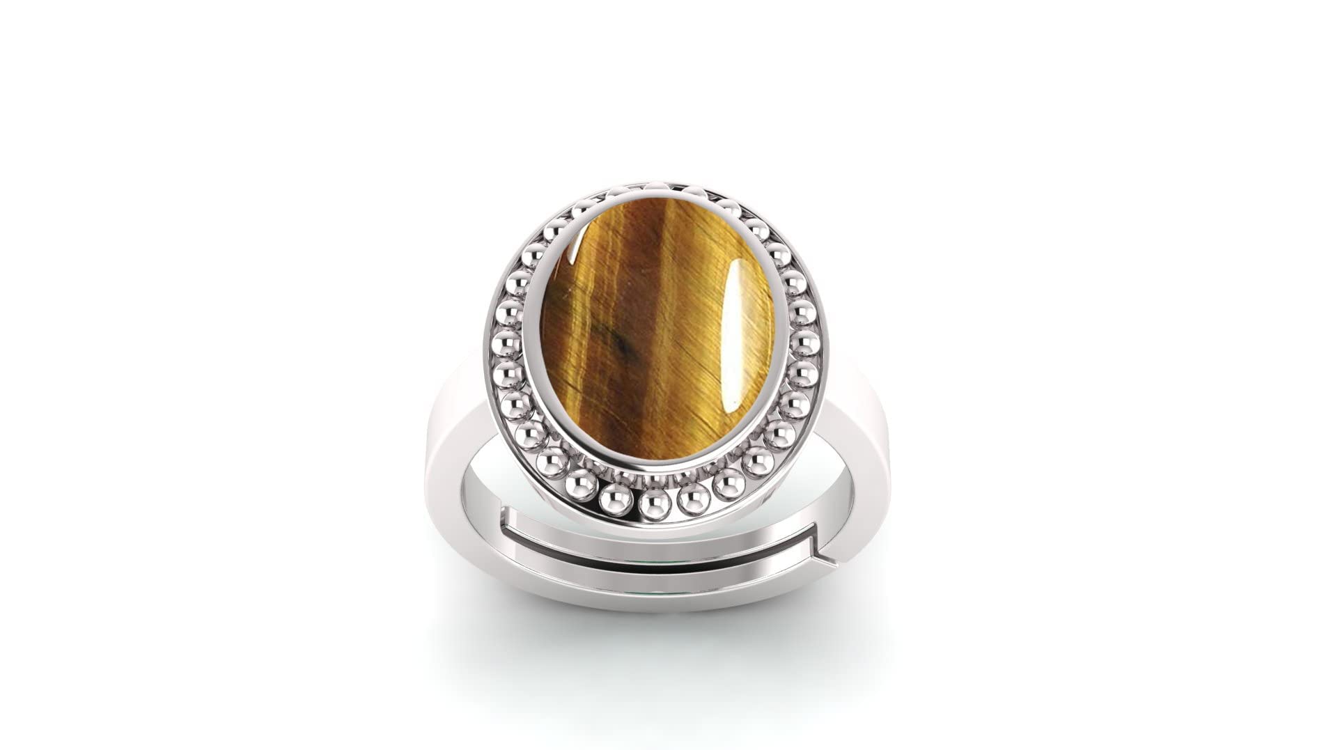 15.25 Ratti 14.00 Carat Natural Tiger Eye Silver Ring Original Certified Tiger’s Eye Ring Oval Cut Gemstone Astrological Silver Plated Ring-image-37