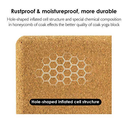 REEHUT-Cork-Yoga-Blocks-2-PC-Natural-Cork-Yoga-Brick-87x-57x-37-with-High-Density-for-Yoga-Pilate-Balance-SupportNon-Slip