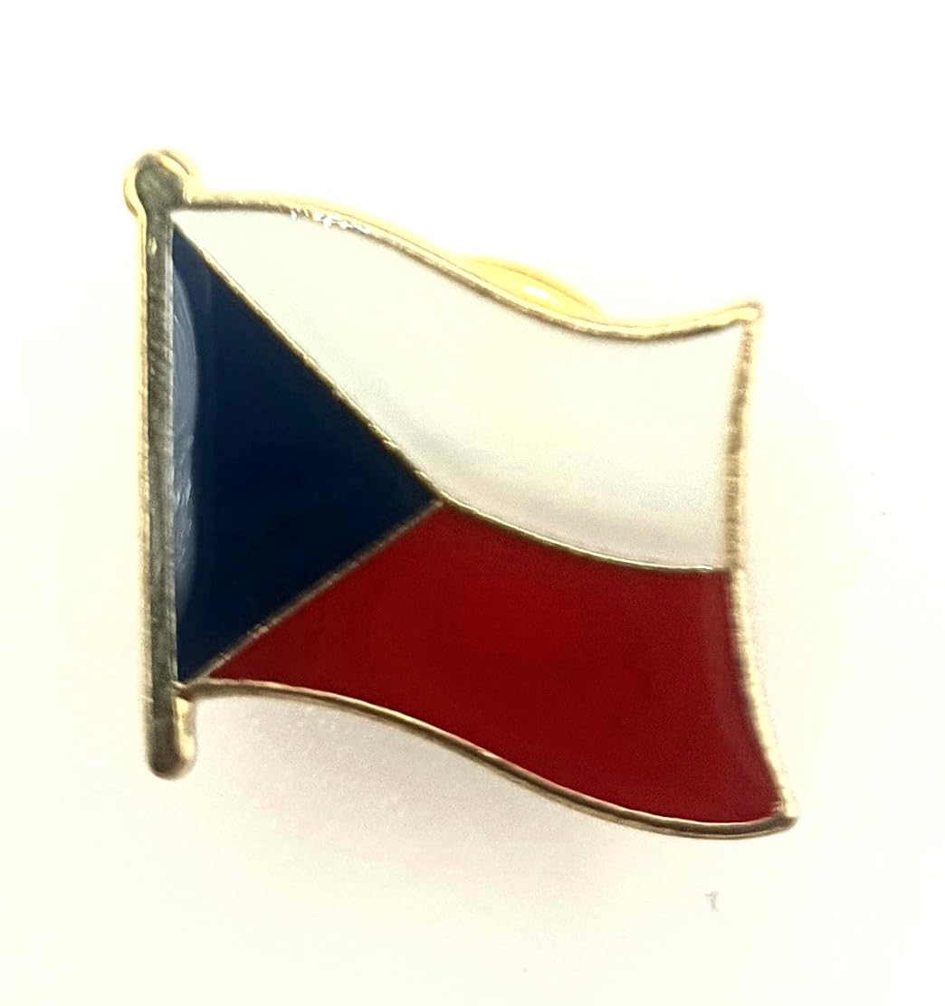 Czechy Czechosłowacja metalowa emalia flaga państwa przypinka odznaka, Metal