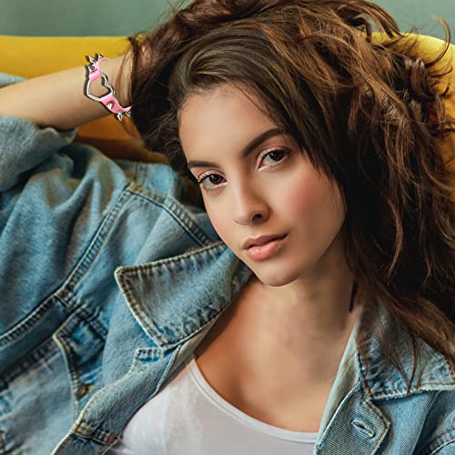 Manfnee Leather Studded Bracelet Punk Spike Rivet Cuff Metal Wristband For Men Women Adjustable #TOP5