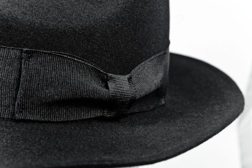 Sterkowski Rabbit Fur Felt Classic Vintage Fedora Hat Us 7 1/4 Black #TOP4