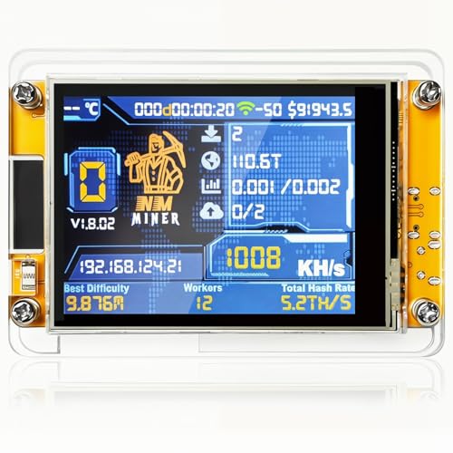 NM Miner Bitcoins Miner Lucky Miner Upgrade 1001KH/S 2.8 inch Color Display DIY Solo Miner Crypto Miner Home Use BTC
