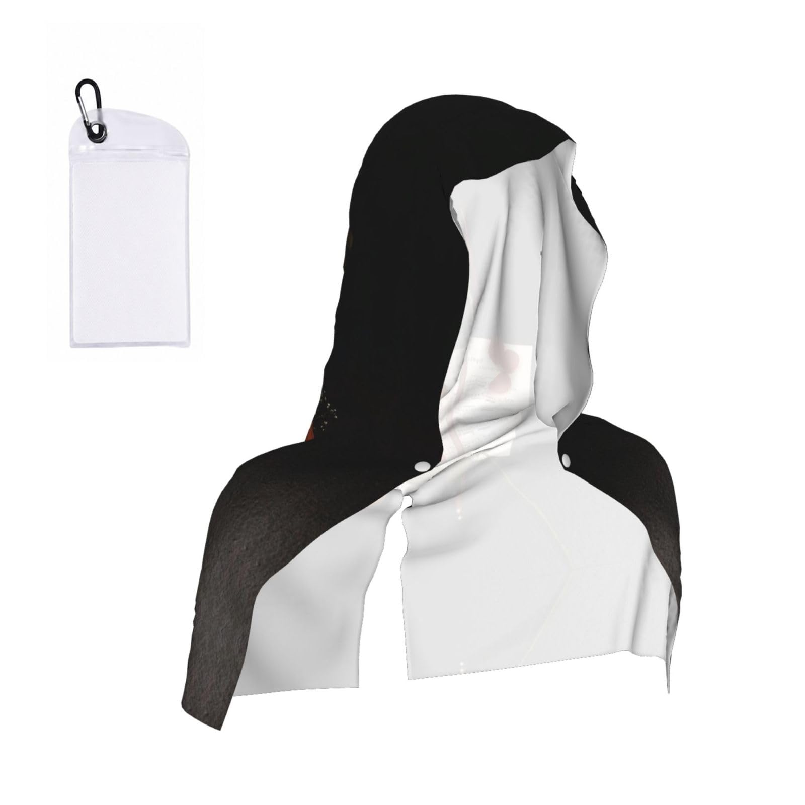 ESNAIUVCD Violin Sheet Music Print Multifunctional Cooling Hoodie Bandana Portable Sweat Absorbing Design For Beach Workouts Exercise Heat Relief Accessories