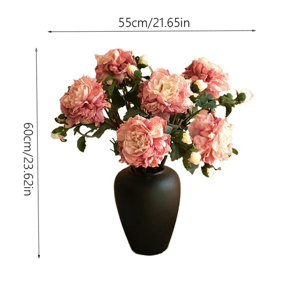 Sztuczny kwiat Ręcznie wykonane Sztuczne Kwiat Bukiety Peony Kwiat Układ Dekoracje Salon Stołowe Dekoracje Dla Partii Festiwalu Faux Flower Wystrój domu wesele (Color : C)