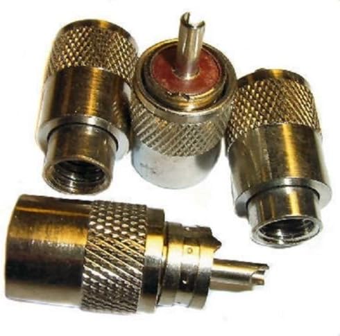 PL259 CONNECTORS PLUGS FOR RG213 COAXIAL CABLE 4 PACK
