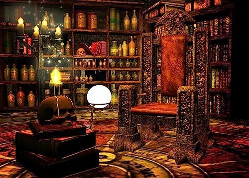 Amazon.com : BELECO 12x10ft Fabric Magical Wizard Study Room Backdrop ...