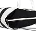 DALIX Striped Boat Bag Premium Cotton Canvas Tote in Black