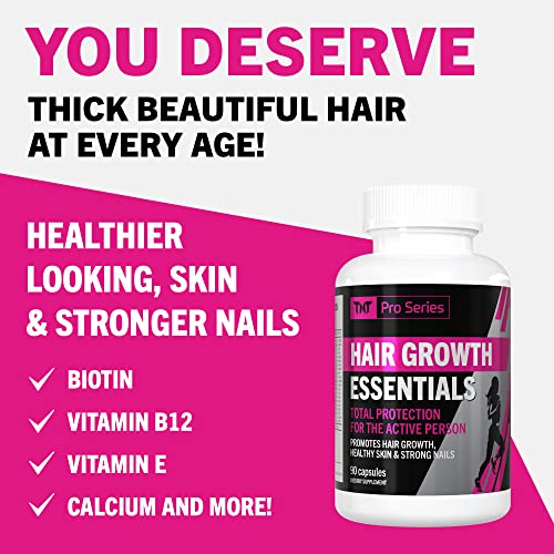 Hair Vitamins For Faster Hair Growth With 29 Vitamins For Women & Men - Hair Pills - Hair Vitamin Supplements For Hair Loss Treatments For Women & Men (90 Capsules) #TOP3