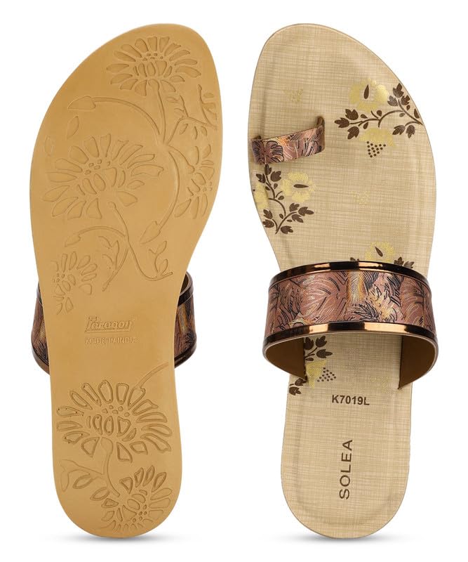 Image of PARAGON PUK7019L Women's Sandals | Stylish Slip on Flats with Cushioned Soles | Trendy Lightweight Durable & Comfortable Fashion Slippers for Outdoor Use