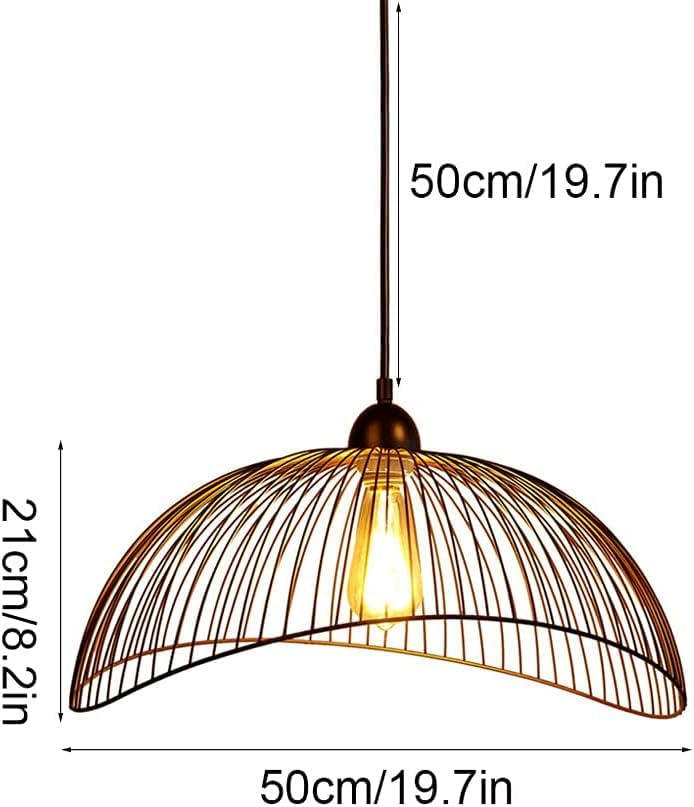 Lámpara colgante de estilo semicircular E27 industrial para techo interior 7