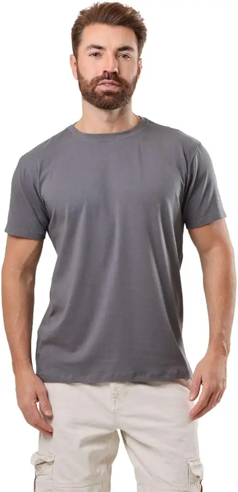 Camiseta Masculina Manga Curta VENZUS Tecido Premium Algodão com Elastano, Toque Macio, Caimento Perfeito e Conforto