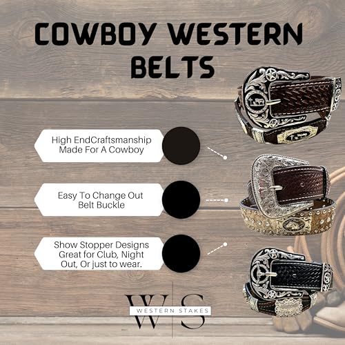 Leather Western Belts For Men Cowboy Praying at Cross Concho High End Tooled Rodeo Mens Belt Hand Crafted4
