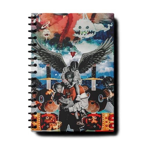 Image of zenithink Kanye West Singer artist Wiro Journal Notebook | 80 gsm Paper With 350GSM Hard Cover | Unruled | Pages - 160 | A5 Size | Wiro Binding | Versatile for School, Home & Office