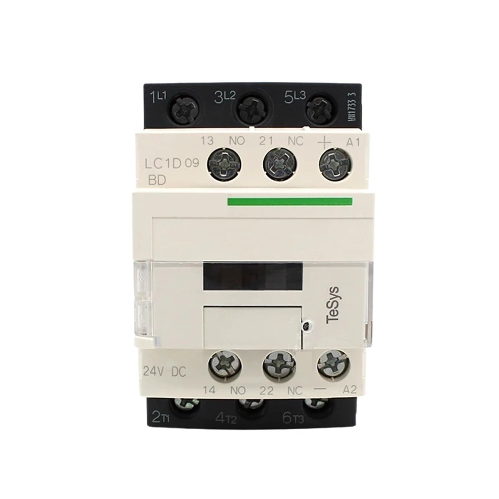 LKPEHTAGN 1pcs contactor LC1D09BDC Three-Pole 3P 9A DC24V 1NO+1NC
