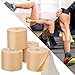 Nuanchu 4 Pcs Pre Wrap Athletic 120 Yards Prewrap Headbands for Hair Foam Underwrap Sports Wrap Hair Prewrap Strip Tapes for Ankles Wrists Sports Foam Tape(Beige)