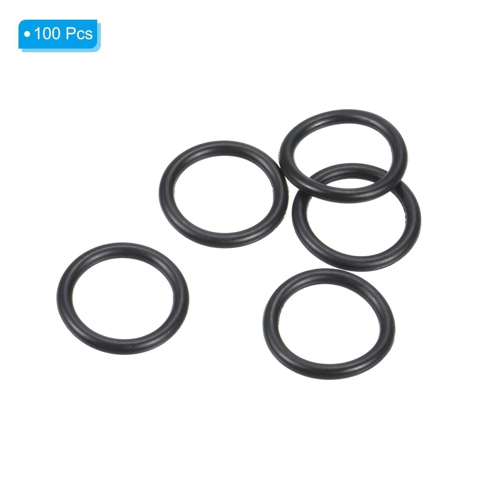 100 pièces 22x18x2mm joints toriques en caoutchouc Nitrile joints d'étanchéité métriques, noir-Kit de joints d'assortiment