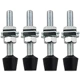 LQ Industrial 4pcs Rubber Head Carbon Steel Toggle Clamps M8x70mm Carbon Steel Toggle Clamp Screw Assembly with Rounded Spindle Tip