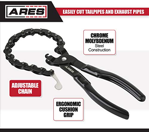 Ares 15009 - Exhaust Pipe Cutter - Cuts 3/4-Inch To 3 1/4-Inch Tailpipes And Exhaust Pipes - 15 Blade Design For Easy Cutting - Suitable For On- And Off-Vehicle Use #TOP2