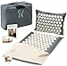 BACKLAxx ® Akupressurmatte Set (Grau) – Akupressur zur Entspannung für Rücken, Nacken, Schulter und Fuß – Massage Matte gegen Verspannungen – Akupressurmatte mit Kissen, Tuch und Tasche