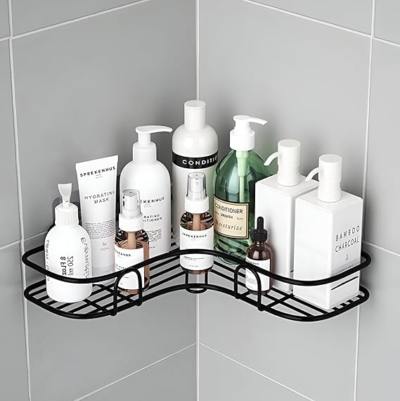 iSTAR Metal Bathroom Corner Shelf, No-Drill Wall Mounted Adhesive...