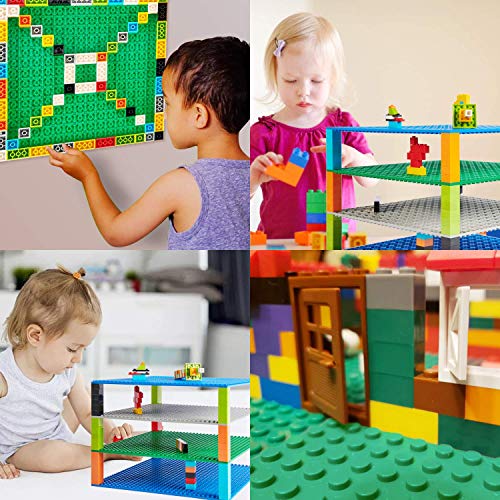 WYSWYG Grundplatten-Set,25*25cm,6 Stück Bausteine Grundplatte, Klassisch Quadrat Einseitig Blau Flache Straße Tafel… – Bild 8