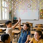 48PCS Pastel Paper Swirl Decorations Hanging Ceiling Streamers for Birthday, Spring, Bridal, Gender Reveal, Wedding, or Everyday Party Decor - Image 3