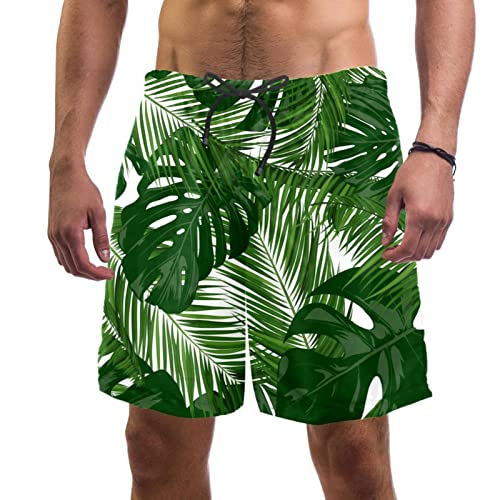 Maillots de bain pour hommes short de plage feuilles vertes
