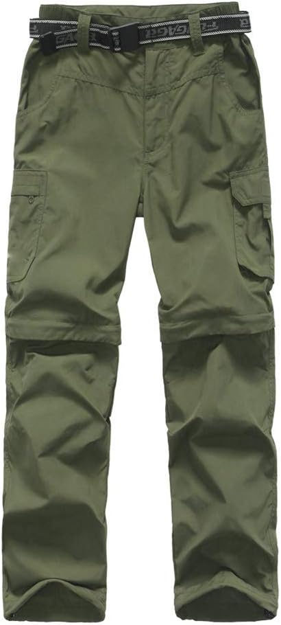 Boy’s Convertible Hiking Pants Lightweight Quick Dry Zip Off Pants for Kids Youth Outdoor UPF 50+ Casual Cargo Trousers - Image 2