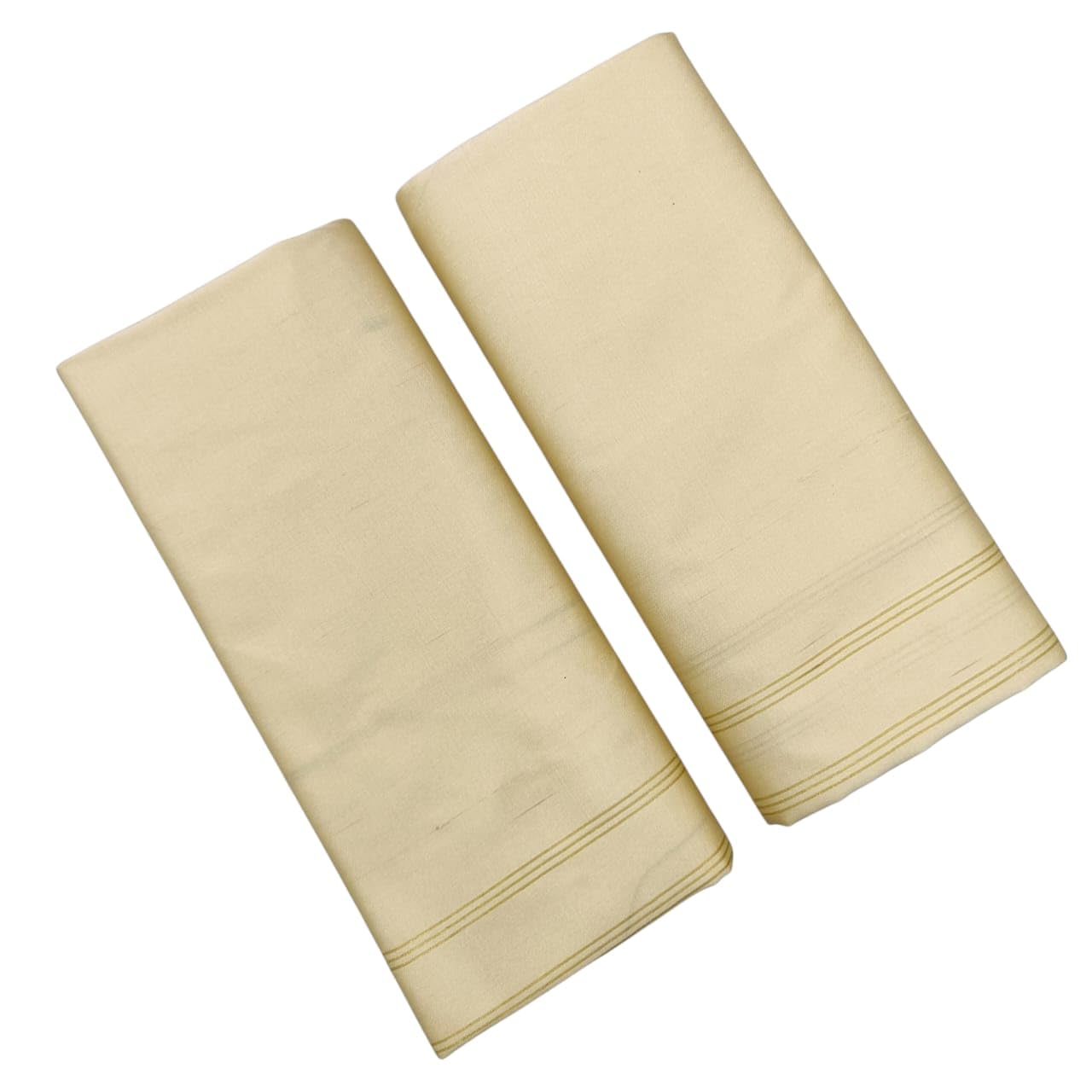 Assomiya Plain Mekhala Chador, Cream, Litchi Silk, Traditional Indian Attire Set