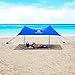 Red Suricata Family Beach Parasol - Sun Shade Canopy | UPF 50 UV Protection | Tent with 4 Aluminium Poles, 4 Pole Anchors, 4 Sandbag Anchors | Large & Portable Shelter Tarp
