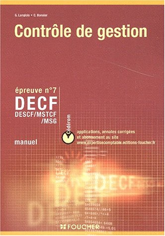 Contrôle de gestion Épreuve n° 7: Manuel