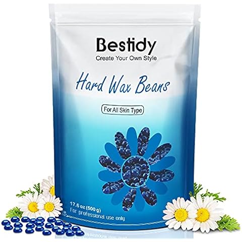 Bestidy Wax Beads, Bagged 500g/1.1lb/17.6oz, Waxing beans for Hair Removal, Women Men, Home Waxing for All Body and Brazilian Bikini Areas (500g) Cover