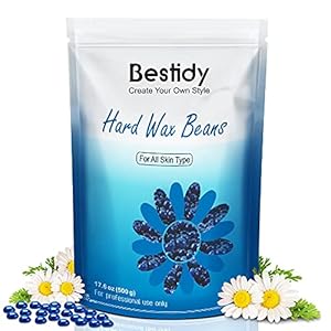 Bestidy Wax Beads, Bagged 500g/1.1lb/17.6oz, Waxing beans for Hair Removal, Women Men, Home Waxing for All Body and Brazilian Bikini Areas (500g)