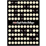 Meokro Valentine's Day 17.8'' Scratch-off Poster, 100 Sex Poses Challenge Date Scratch-off Poster Couple Gifts, Black