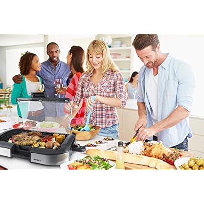 Steba Elektro BBQ Tischgrill VG 195, Hochwertige antihaftbeschichtete Grillplatte, stufenlose Temperaturregelung, Low… – Bild 7