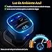 Cocoda Transmisor FM Bluetooth, [Luz de Anillo Azul] Manos Libres para Coche,...