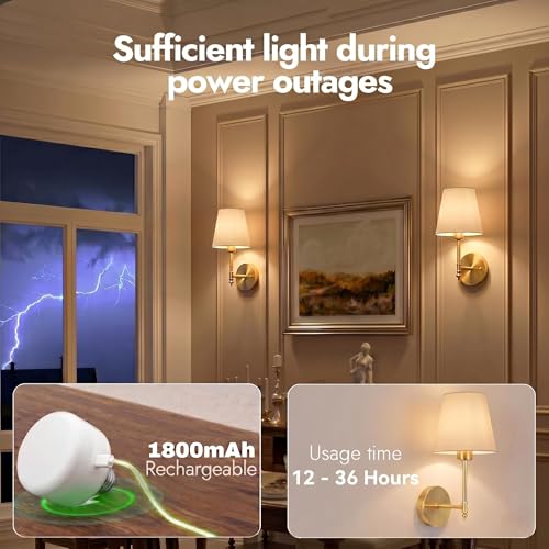 Image of NYRWANA Modern LED Wall Lamp with Remote Control, Multi Color Light, Dimmable Brightness, Timer Function, Wireless Rechargeable Wall Light for Bedroom, Living Room, Bedside Decor (White)