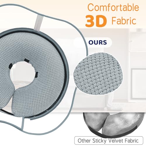 Image of Supet Raised Inflatable Dog Cone Alternative Collars for After Surgery, Dog Donut Collar After Surgery, Soft Pet Cone for Small Medium Large Dogs to Stop Licking
