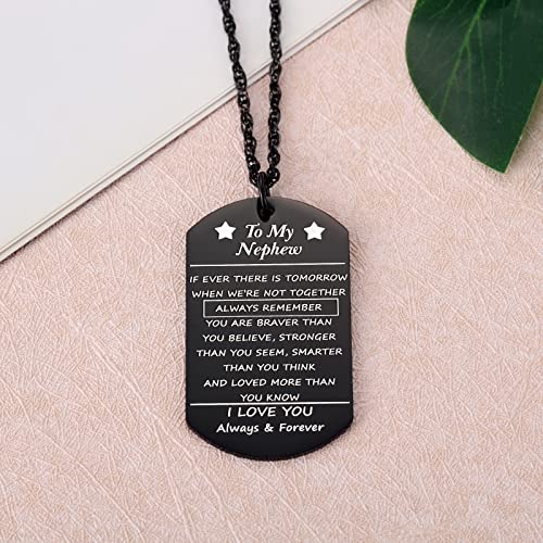 To My Nephew Necklace From Aunt To Nephew Gift, Uncle To Older Nephew Birthday Christmas Graduation Jewelry Gifts Ideas, Going Away Gift For Nephew From Auntie Uncle #TOP1