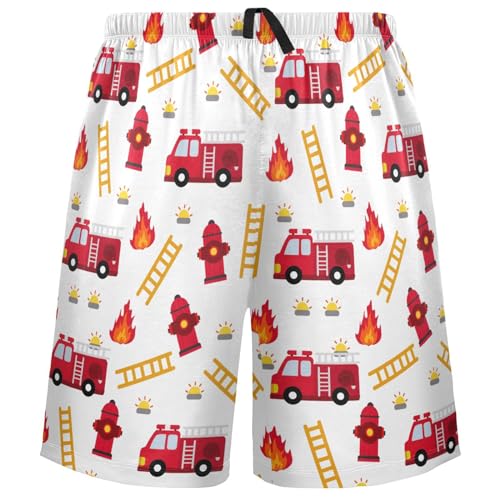 visesunny Men's Pajama Shorts Summer Soft Comfortable Elastic Waistband Men Lounge Sleep Shorts with Pockets Sleepwear