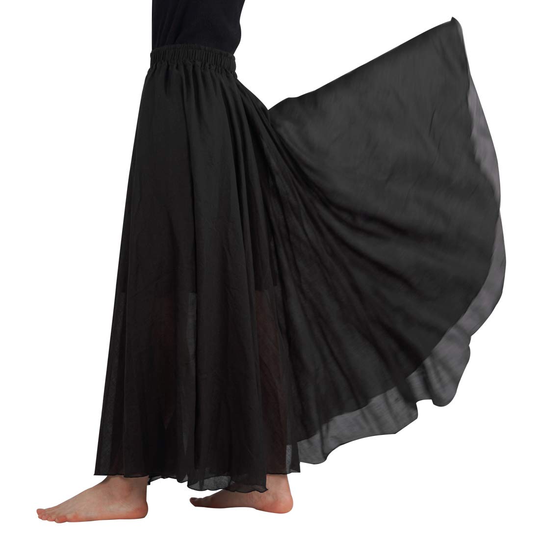 FEOYA Jupe Bohême Femme Décontractée Plissé Casual Jupe en Coton et Lin pour Printemps Été Automne Vacances Plage Longueur 85/95 CM