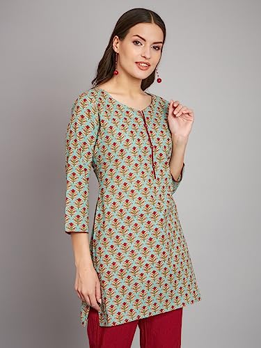 Image of Rapsodia Womens Cotton Floral Printed Short Kurti