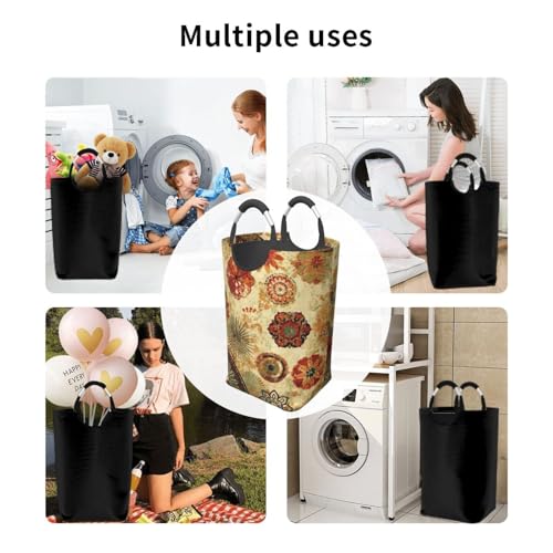 Grand sac à linge pliable autoportant médaillon panier - 7