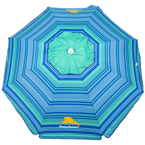 Tommy Bahama 6' ANCHORX Adjustable Beach Umbrella Base System with Sand Anchor and Carrying Bag, SPF 50+ Protection Portable Outdoor Market Umbrella, Multi by Tommy Bahama - Used condition - Image 8
