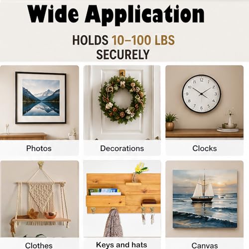 Image of Picture Hanging Kit with Assorted Hooks & Nails, Heavy Duty Picture Hangers for Frames, Wall Art & Mirrors, Picture Frame Hanging Hardware Set with Organizer Storage Case for Home Gallery Wall (125)